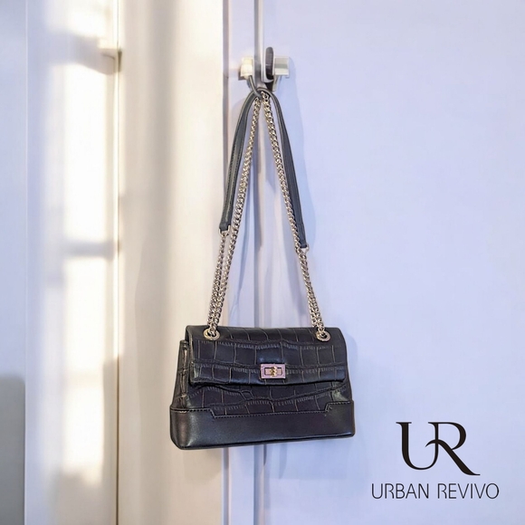 NWOT Urban Revivo Croc Embossed Crossbody Purse - Picture 2 of 5